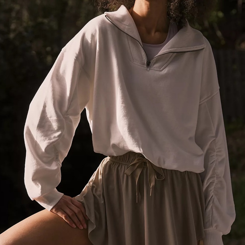 FP Movement White Valley Girl Pullover